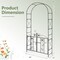 Garden Arbor with Door and Latch, 2-in-1 Outdoor Lawn Decoration